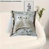 2D Snowy Owl Couple Pillow Cover Winter Forest Owl Print Cushion Case For Sofa Couch Boho Animal Lover Home Decor