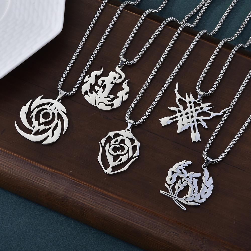 Стильное и элегантное ожерелье из титановой стали с геометрическими формами для мужчин и женщин