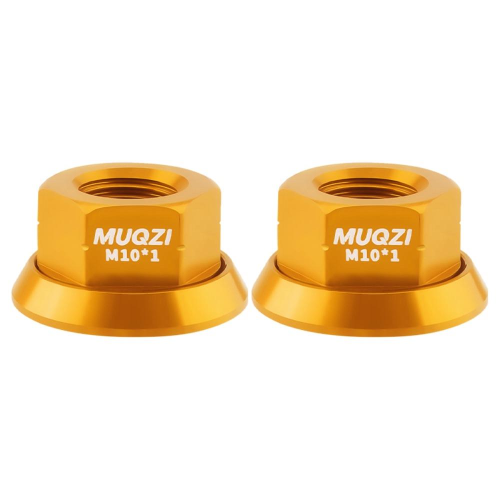 2pcs M9/M10/M10*3/8 Bicycle Hub Nut Aluminum Alloy Anti-rust Rear Axle Screw High Strength Anodizing Bike Accessories Cycling