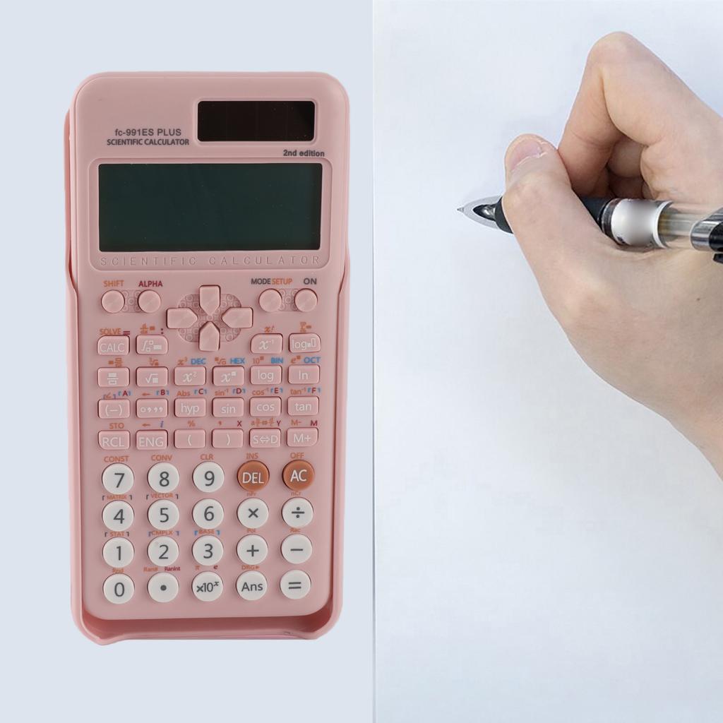 Scientific Calculators Math Calculator with 417 Function 10+2 Digits Display Dual Power Supply Ideal for Teachers