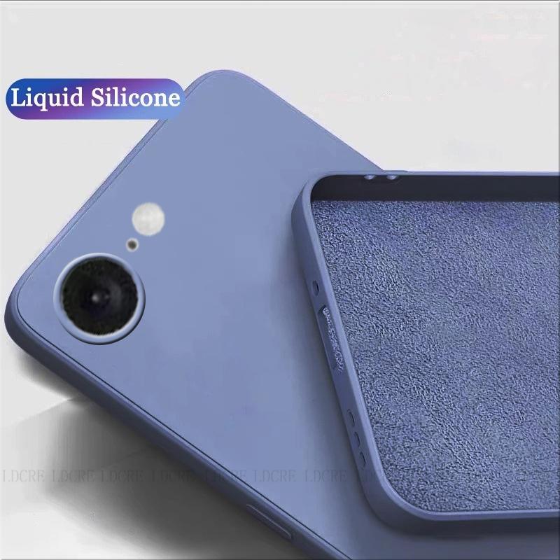 Чехол для iPhone 16e, чехол для iPhone 16e Capas TPU, роскошный противоударный оригинальный чехол для задней панели из жидкого силикона для iPhone 16e, мягкий чехол