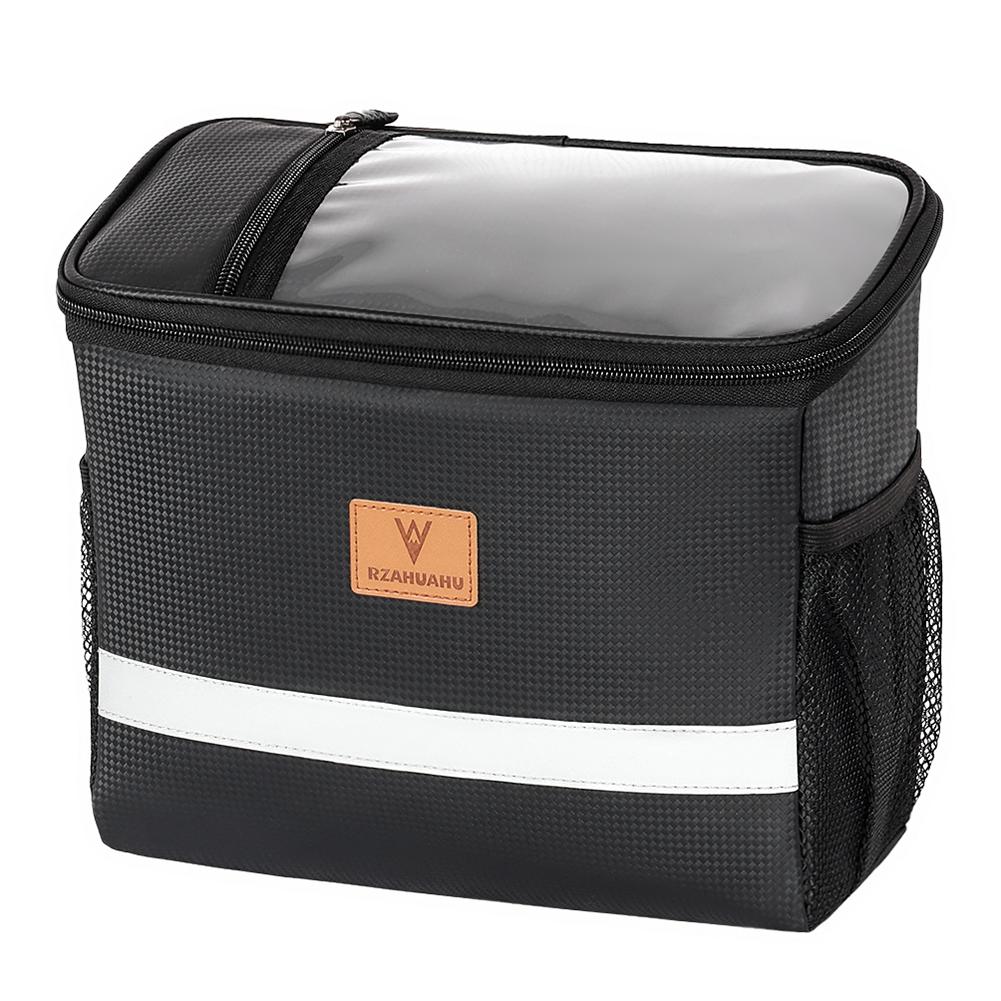 8 л велосипедная термосумка большой емкости с сенсорным экраном передняя сумка для хранения велосипеда водонепроницаемая со светоотражающей полосой для горного шоссейного велосипеда