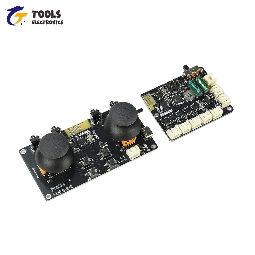 Wireless Remote Control DIY Kit 2.4GHz 12 Channel Full Scale Speed for Motor Control with Type-C Charging