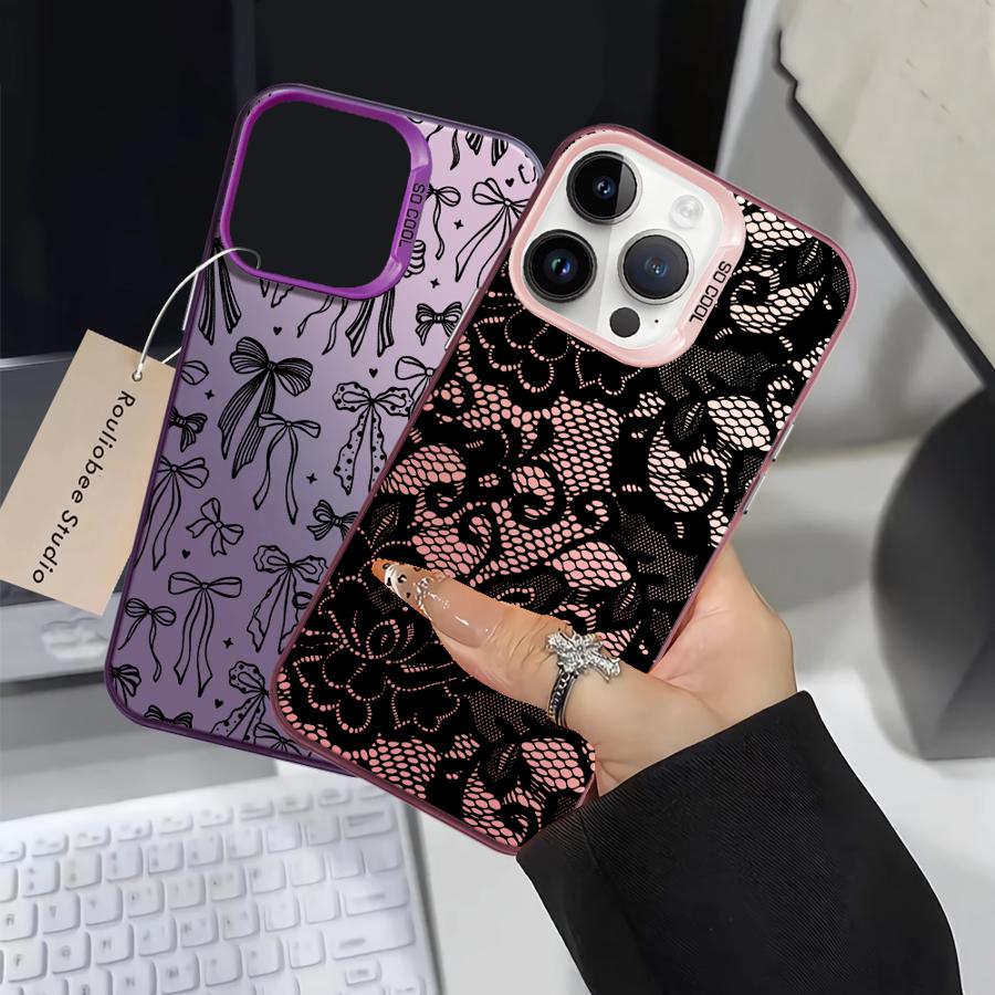 Чехол со узором «Бант» для iPhone 17 Pro Max 13 Pro Air 11 15 Plus 16 XS 14 12 XR Задняя крышка телефона