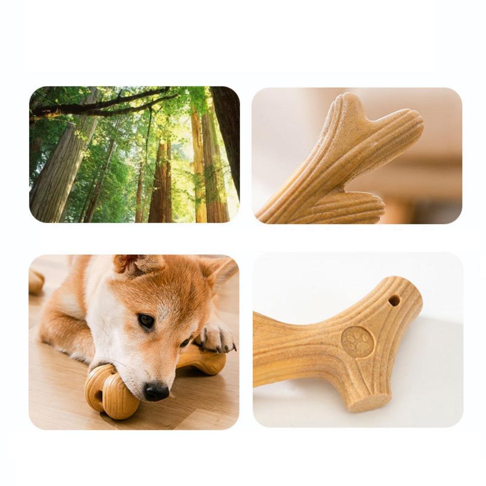 Multiple Sizes Deer Antler Chew Toy Wooden Dog Bite Tough Toy Teeth Grinding