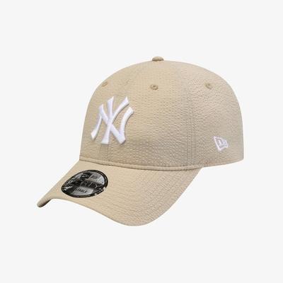 Кепка-бейсболка New Era New York Yankees из сирсакера, без жесткого каркаса, бежевая 15206349
