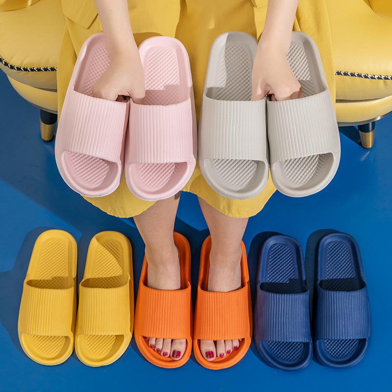 Тапочки женские домашние комнатные нескользящие для ванной мягкая подошва отель прохладные тапочки лето мужские