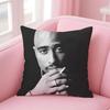 Legendary HipHop American Rapper TTupac SShakur Cushion Cover Pillow Case Soft Skin Friendly Fabric  Concealed Zipper