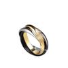 Tricolor High-End Classic Women's Personality Ring - Three-Ring Design for Couples, Xiaohongshu Inspired Style