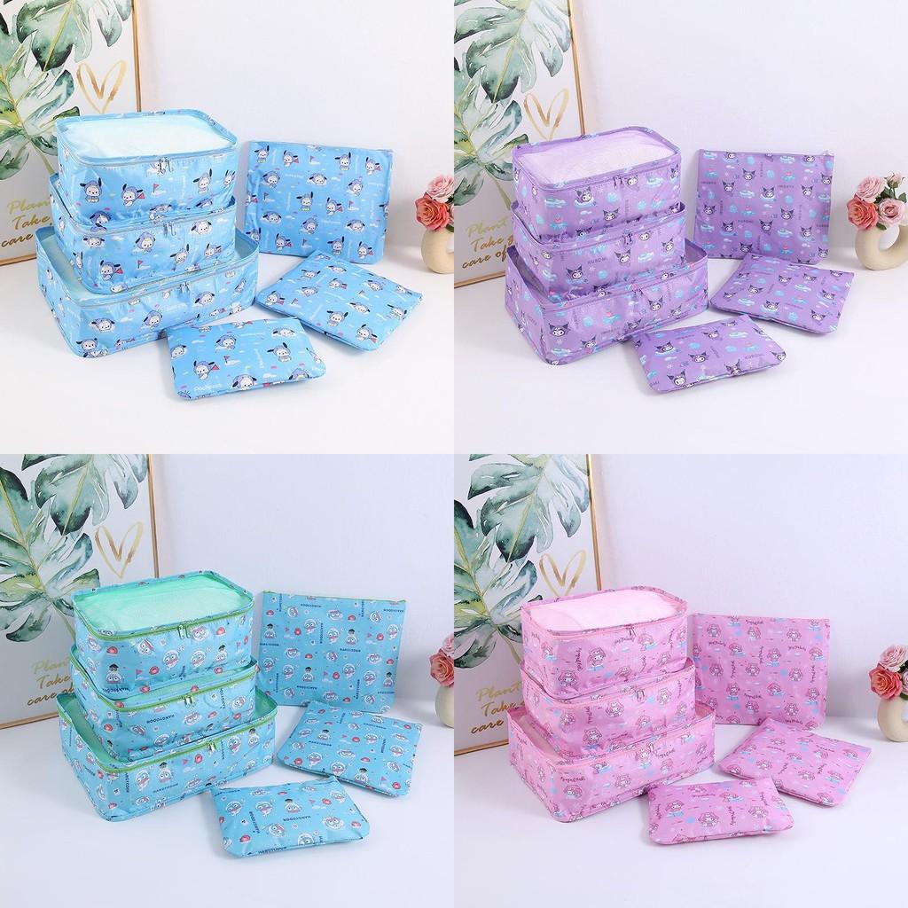 Hello Kitty Kuromi Travel Storage Set With Waterproof Oxford Fabric For Clothing Organization