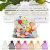 ANZNKU 50 Pack Organza Bags 5 x 7 in White Small Mesh Gift Bags Bulk Drawstring for Wedding Party Favors, Little Goodie Bag for Candy Jewelry Soap