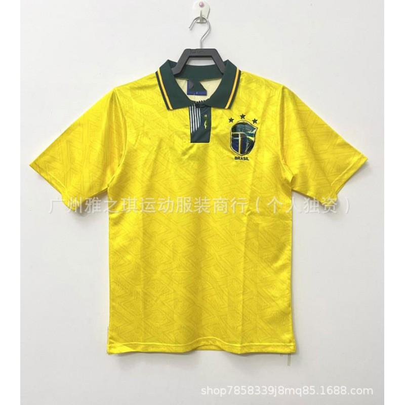 Brazil National Team Football Jerseys Retro Short Sleeve Sport Shirts Men Women