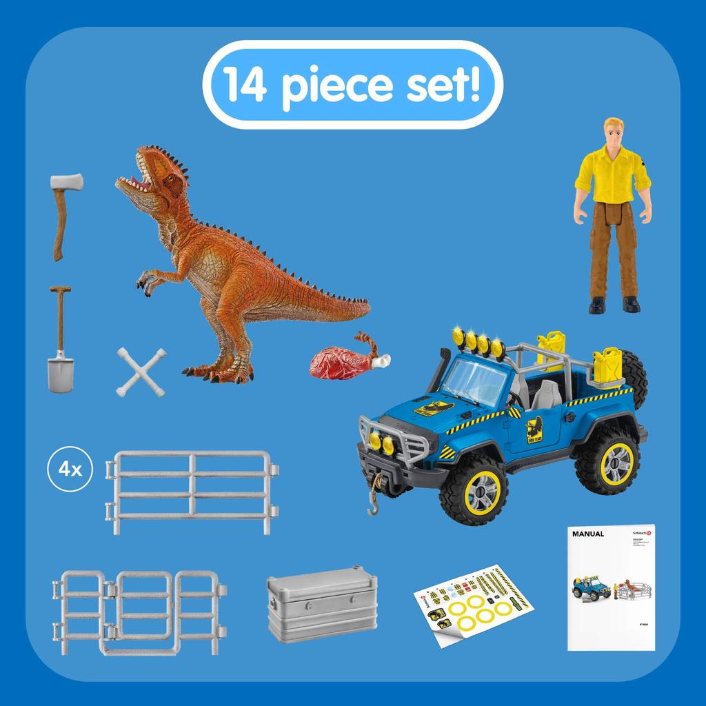 Schleich Dinosaur 4WD и фигурка Dino Base 41464 Off-Road