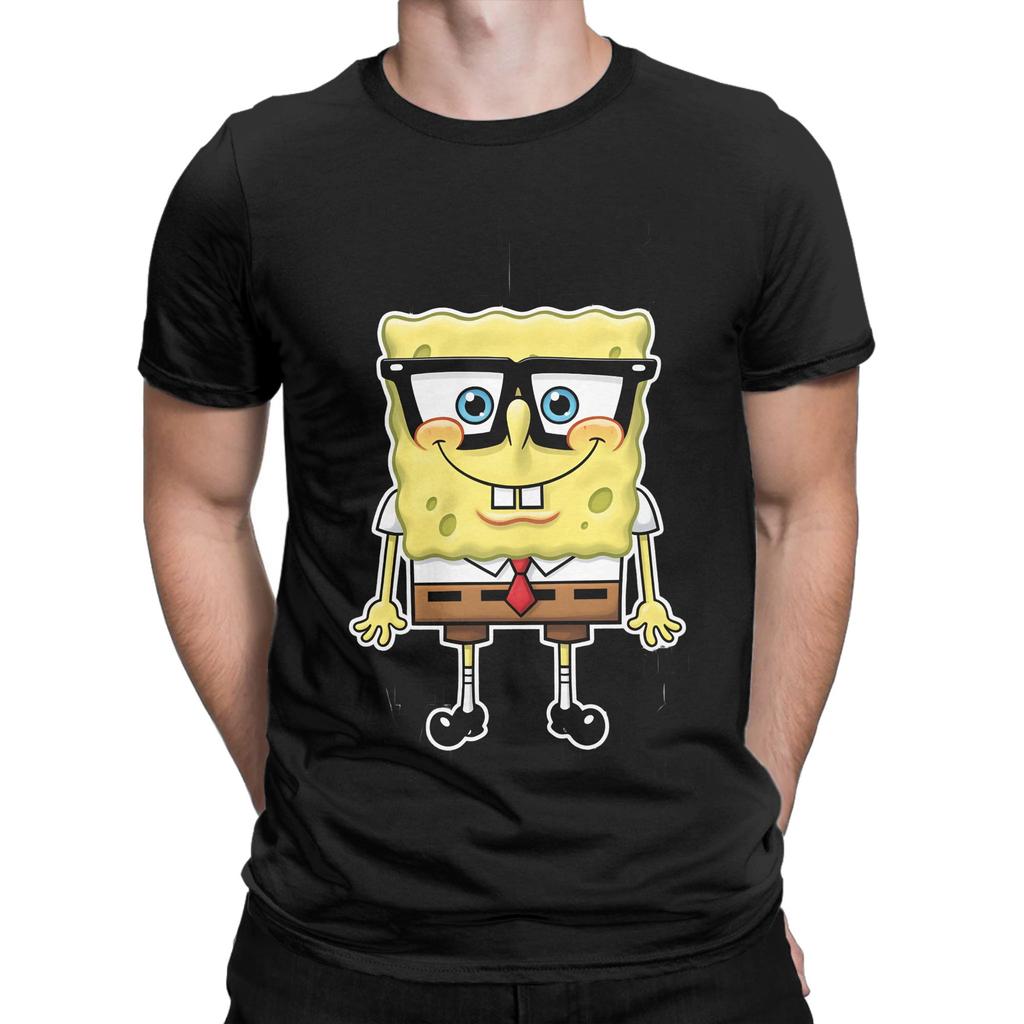 Novelty Spongebobs T-Shirt Women's Crew Neck Cotton T Shirts Short Sleeve Tees Gift Clothing