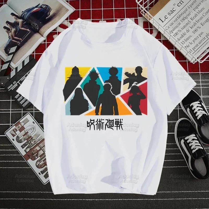 Gojo Satoru Jujutsu Kaisen Otaku Harajuku Мужские футболки Футболки Топы Дизайн Короткие рукава Эстетическая аниме футболка