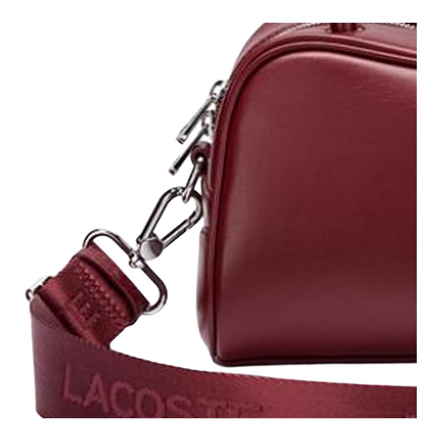 Lacoste Модная минималистичная сумка-тоут через плечо из смешанных материалов, средняя, женская, бордовая NF4467FOM96
