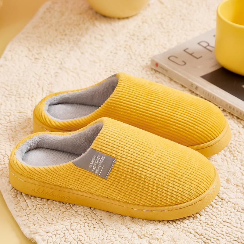 Women's Thick Soft Bottom Home Slippers Household Plush Slippers Anti-slip Thermal Slippers Indoor Winter