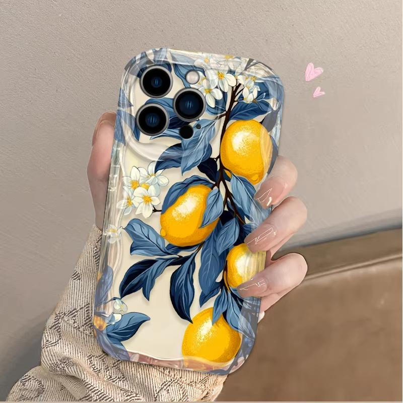 Летний Фруктовый Лимонный Цветок 3D Прозрачный Чехол Для iPhone 17 16 16E 15 14 13 12 11 Pro Max X XS X S Max XR SE 7 8 Силиконовый Чехол