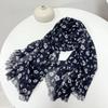 Spring and Autumn Neck Protection Summer Sunscreen Lightweight Soft Printed Scarf