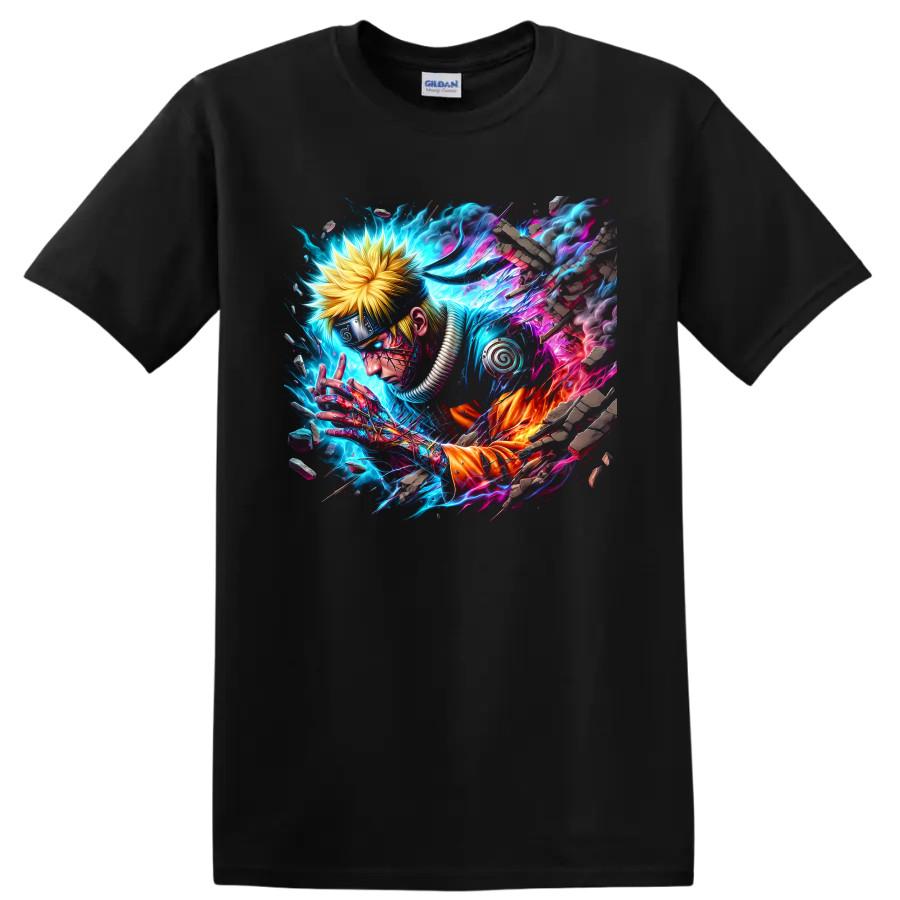 Uzumaki Anime T Shirt Cyber Ninja Electric Energy Artwork Tee Gift Idea