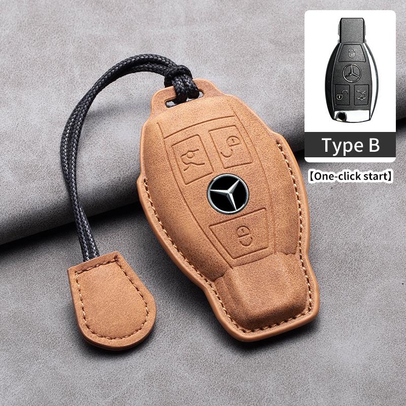 Car Key Case Cover For Mercedes Benz A C E S G Class GLC CLE CLA GLB GLS W177 W205 W213 W222 AMG W206 W223 S350 C260 C300 S400
