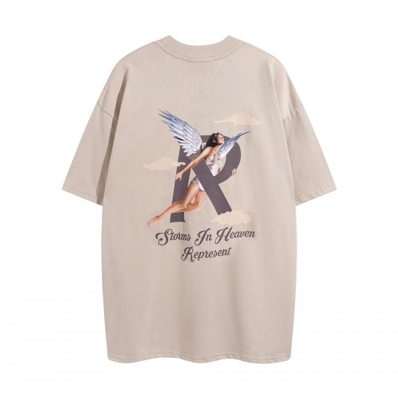 Mens Oversized Vintage Washed Cotton T-Shirt With Cartoon Animal Print Streetwear Loose Fit Short Sleeve Tee