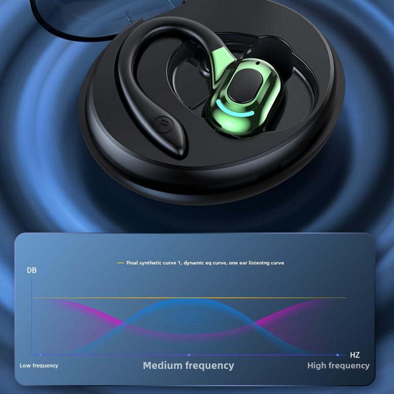Наушники Bluetooth с подвесным ушным вкладышем, мощные беспроводные наушники с ультрадолгим сроком службы, спортивные наушники с шумоподавлением