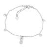 Silver Bracelet with Cubic Zirconia, Product Weight 1.85 G (2186977)