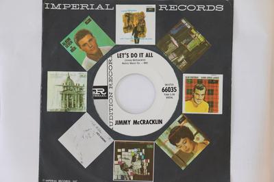 7-дюймовая пластинка JIMMY MCCRACKLIN - Let's Do It All / Just Like It Is 66035 Imperial 1964 US Соул/Фанк Б/У