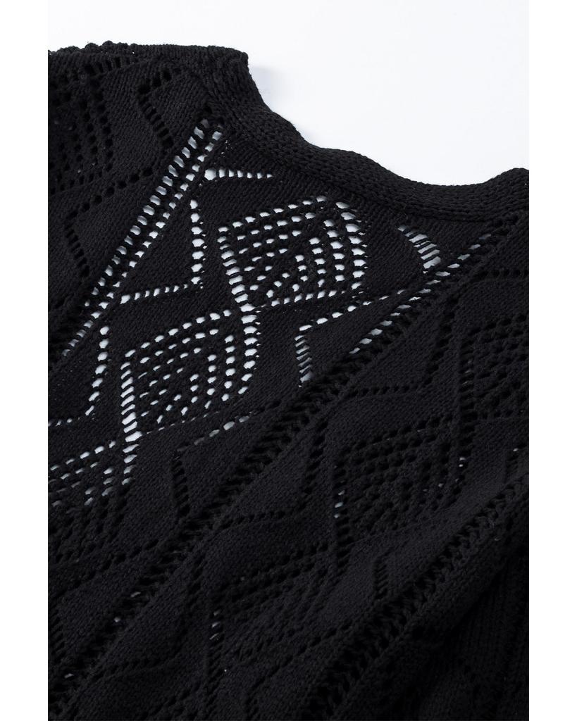 Azura Exchange Кардиган с ажурной вязкой