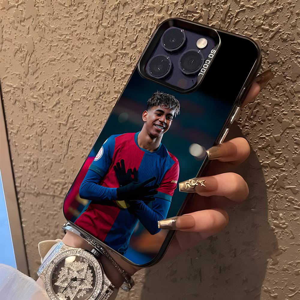 №19 Футбол L-Ламине Y-Ямальс Чехол для телефона Для iPhone 16,15,14,13,12,Pro,XS,Max,Plus,Mini,SE Черный Конфетный Матовый Ударопрочный Чехол