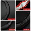 38cm Carbon Fiber Leather Car Steering Wheel Cover Anti-Slip For Renault Megane Clio Duster kadjar Captur Talisman Laguna Kangoo Z555