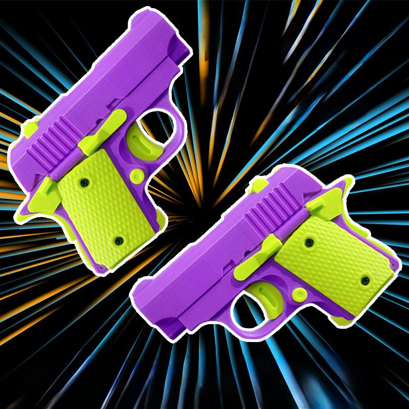 Mini 3D Model Gun 1911 Children's Toy Gun Kid's Toy Gun Non-Firing Bullets Toy Gun Rubber Band Launcher Collection Gift 1PC