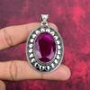 Ювелирные изделия с подвеской из рубина и драгоценного камня, подвеска из цельного серебра 925 пробы ручной работы, ювелирные изделия последнего дизайна