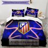 3pcs Duvet Cover Set (1*Duvet Cover + 2*Pillowcase, Without Core), football club Print Soft All‑Season Bedding Set, Home Bedroom Decor Gift