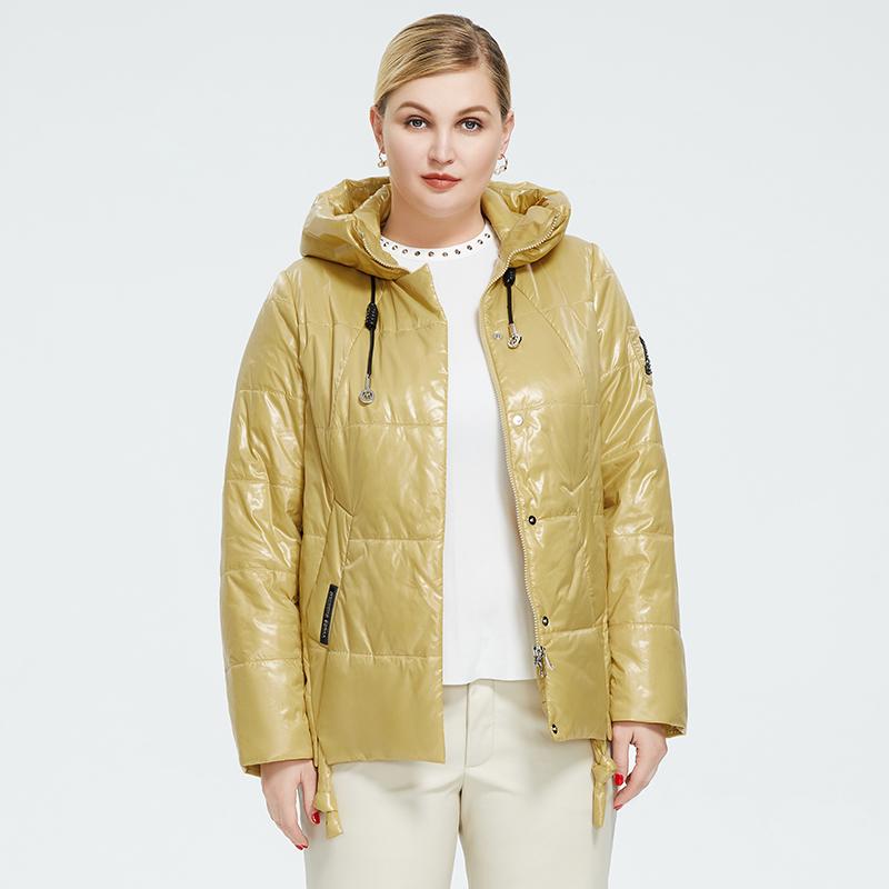 Astrid Women Jacket Oversize Quilted Warm With Hood Zipper Short Coat Casual Outwear