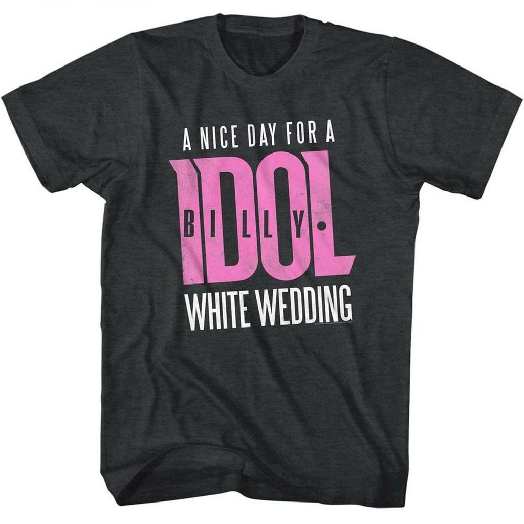 Billy Idol White Wedding Logo Heather Adult T-Shirt