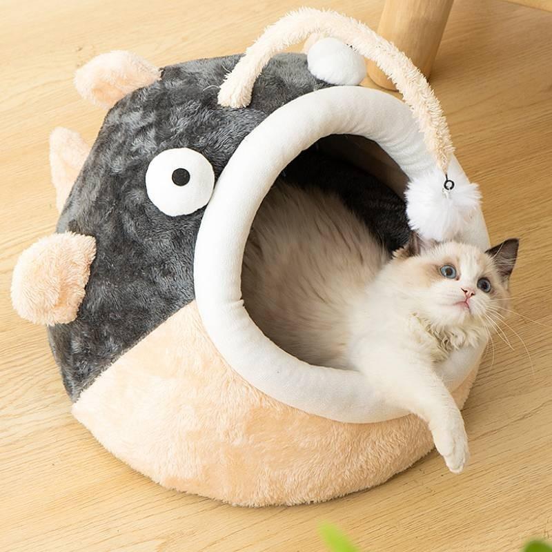 Cozy Winter Cat House Warm Pet Bed Enclosed Cat Shelter Four Seasons Universal Cat Cottage Pet Supplies Dog House