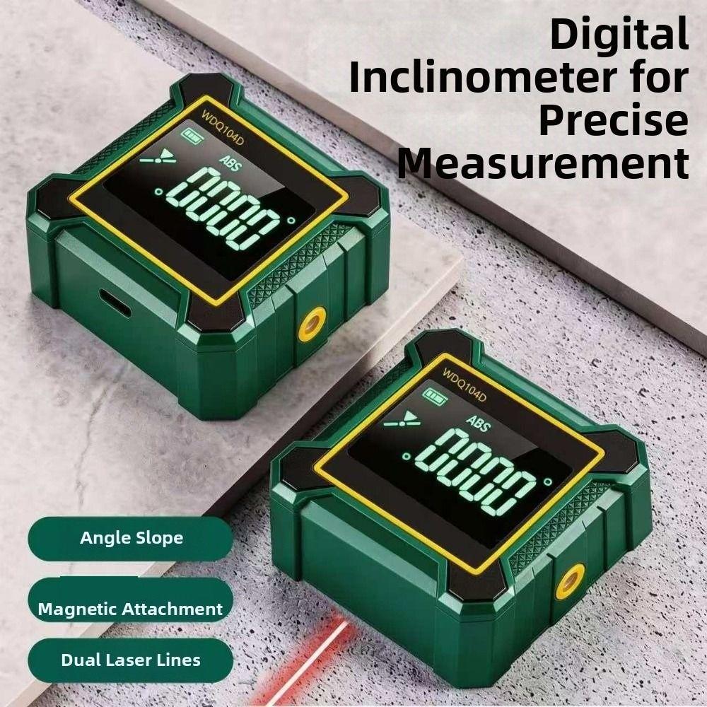 360 Degree Digital Level Protractor Magnetic Base Tilt Angle Box Laser Angle Gauge Angle Measuring