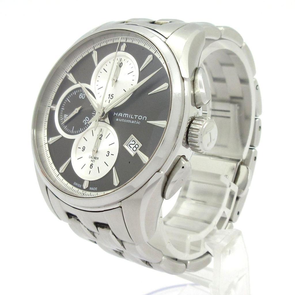 Used HAMILTON Watch - H325960 Men's Chronograph/Exhibition Case Back Dark Gray