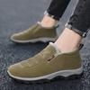 Кроссовки зимние мужские на открытом воздухе плюшевые теплые водонепроницаемые туфли высокого качества нескользящие зимние спортивные туфли для мужчин плюшевые хлопковые туфли