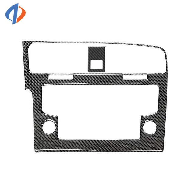 Для Volkswagen Golf 7 VW Gti Mk7 2014-автомобильные аксессуары, внутренняя наклейка из настоящего углеродного волокна, центральная консоль, GPS