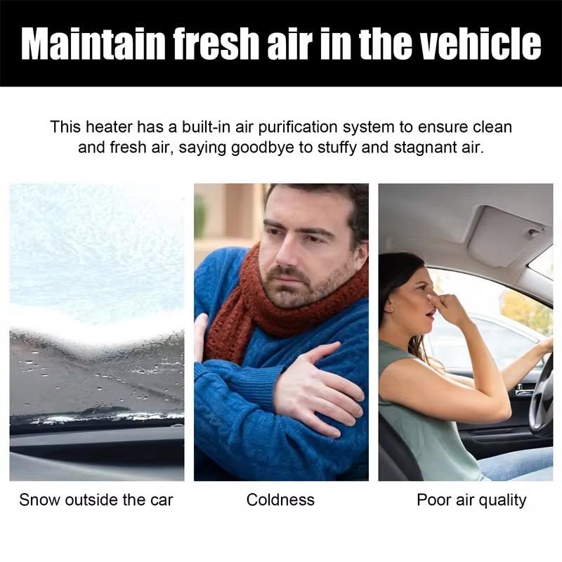 Portable Kinetic Energy Mini Heater Car Air Freshener Double Ring Rotating Solar Air Purifier Perfume Aromatherapy Machine