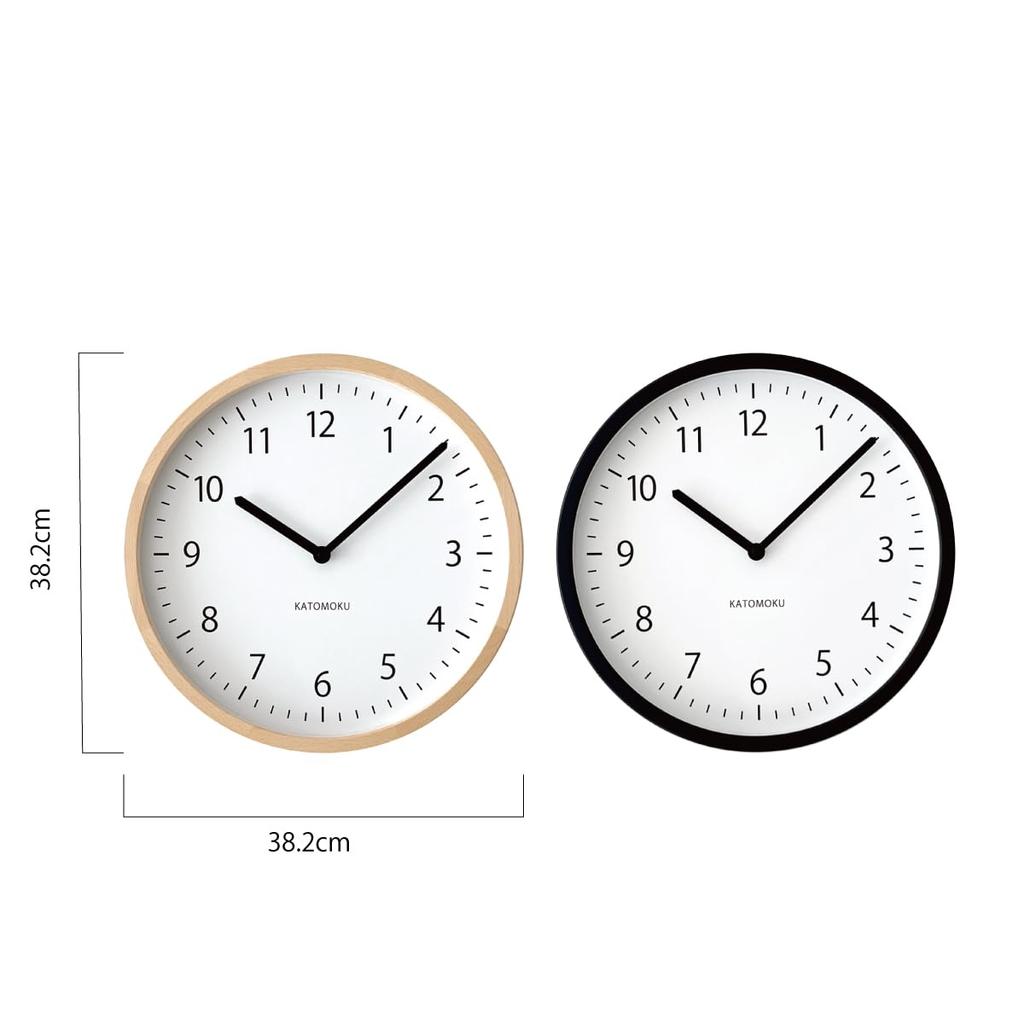 KATOMOKU Muku Clock 4 LL Black km-138BK 382mm (radio Clock)