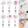 Creative Retractable Badge Reel Clip ID Card Badge Holder for Nurse Doctor Student Anti-Lost Clip