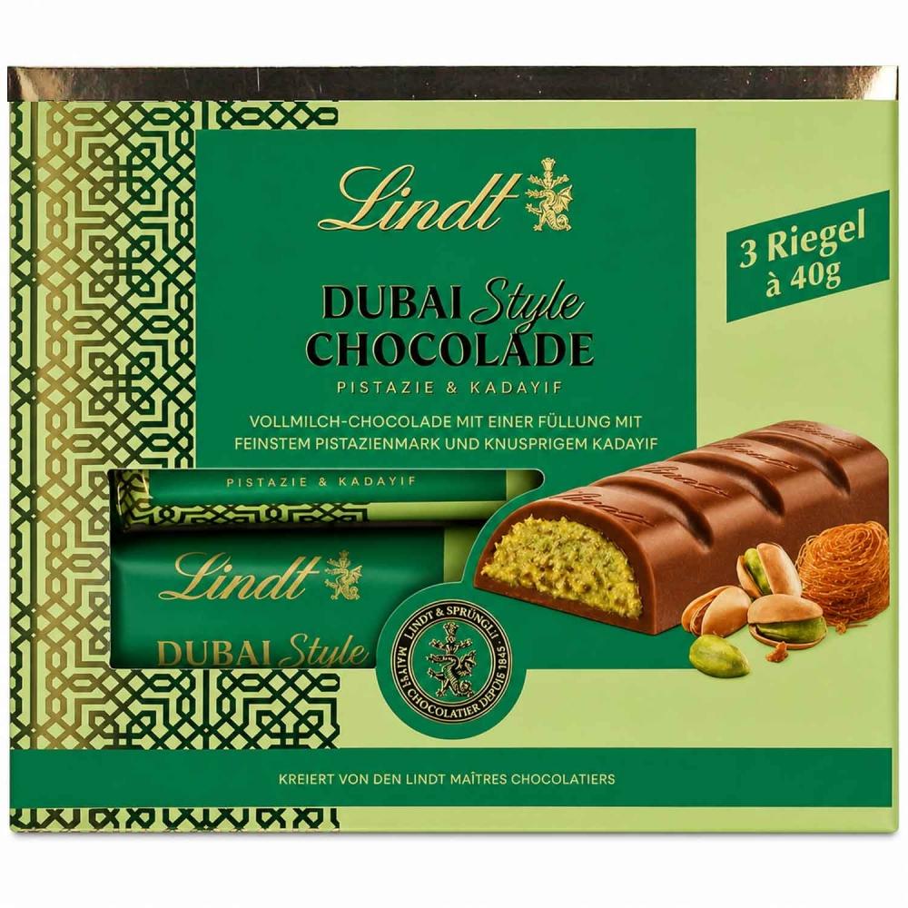 Lindt Dubai Style Chocolate Bar 3X40G