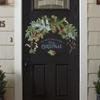 Merry Christmas Door Green Plant Posters Wall Decals Wall Stickers Window Decals Christmas Murals