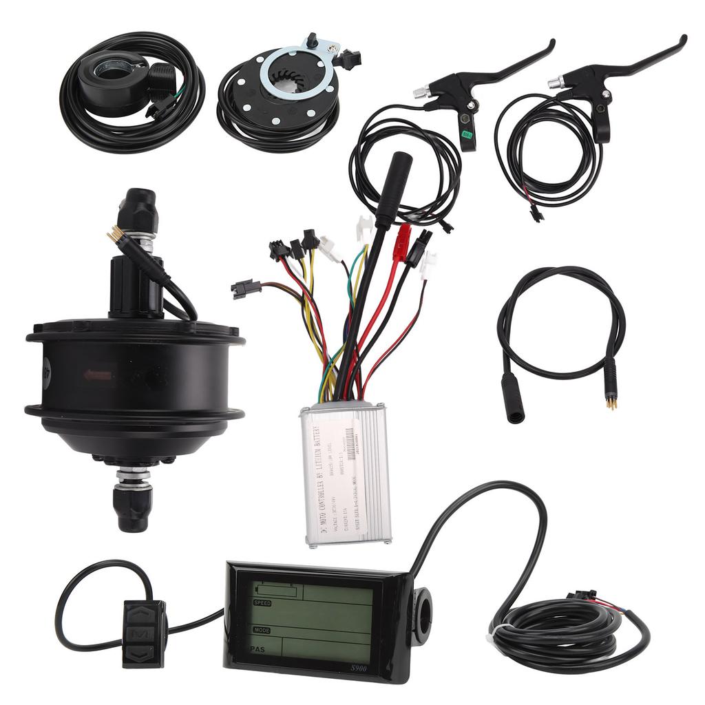 48V 250W Electric Bike Rear Drive Flywheel Motor Kit with Controller S900 Meter Shifter Assist Sensor Brake HandleFits