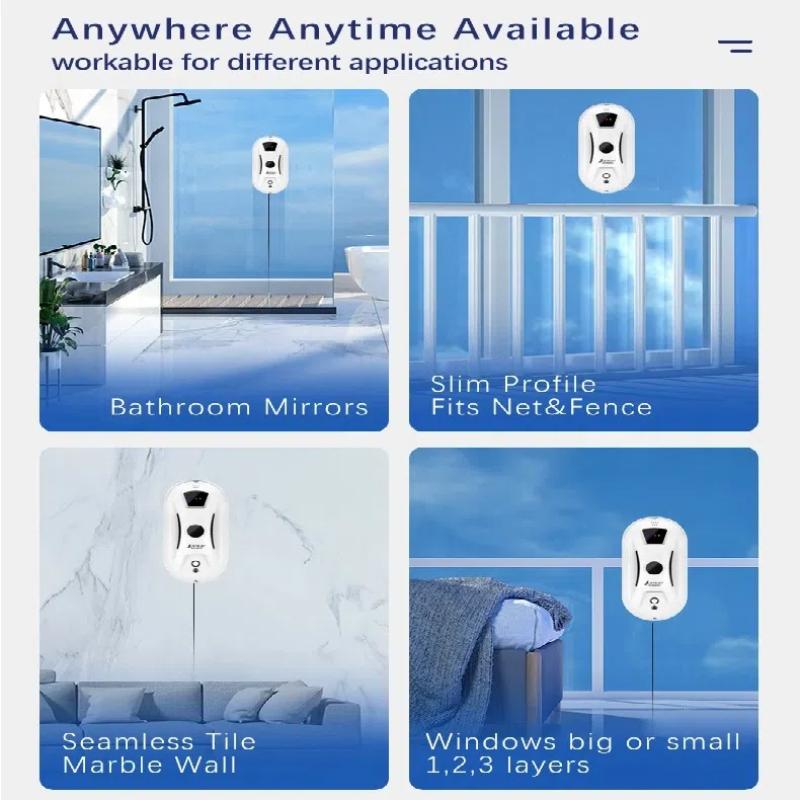 Автоматическая машина для мытья стекол, робот для мытья окон, электрический очиститель стекол, пульт дистанционного управления для дома