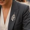 Zinc Zinc Alloy Entwined Retro Brooch Elegant Double Dragon Pin Vintage Commemorative Brooch Daily
